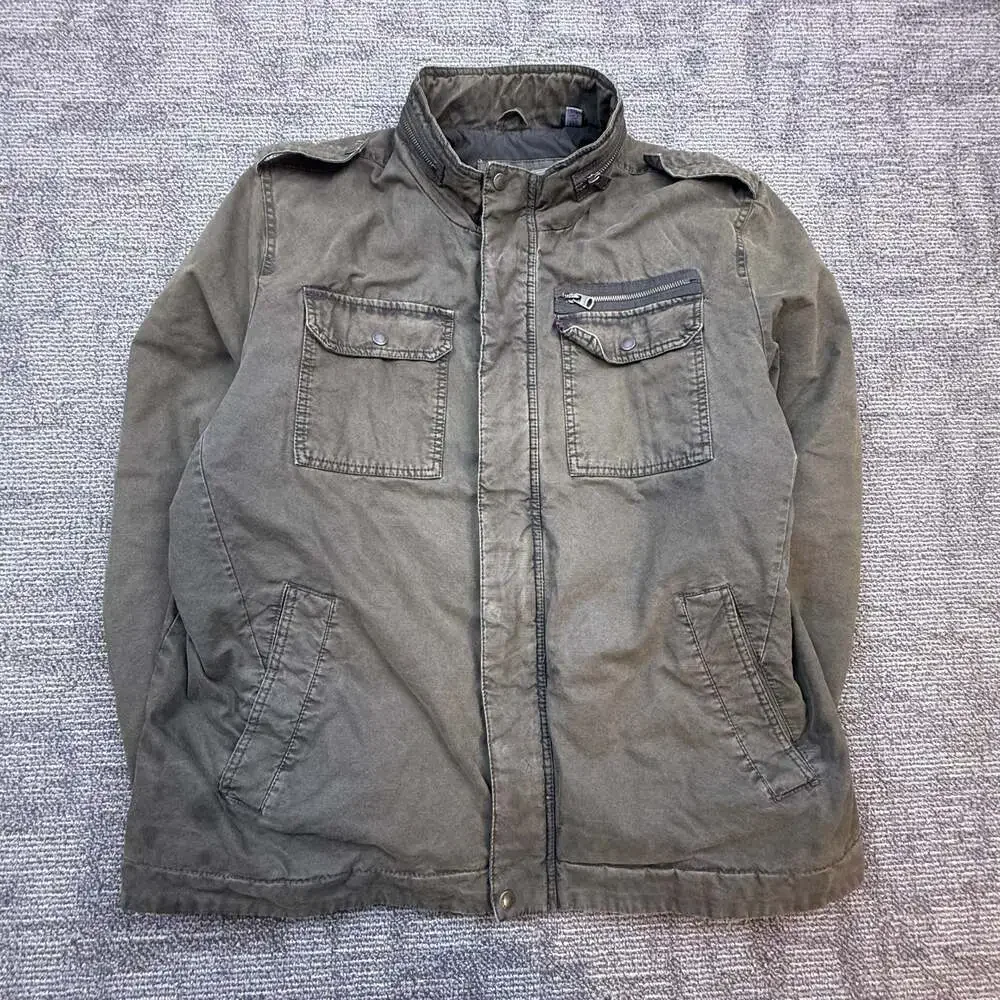 Levi's Men's Olive Green Cotton Canvas Military Field Jacket